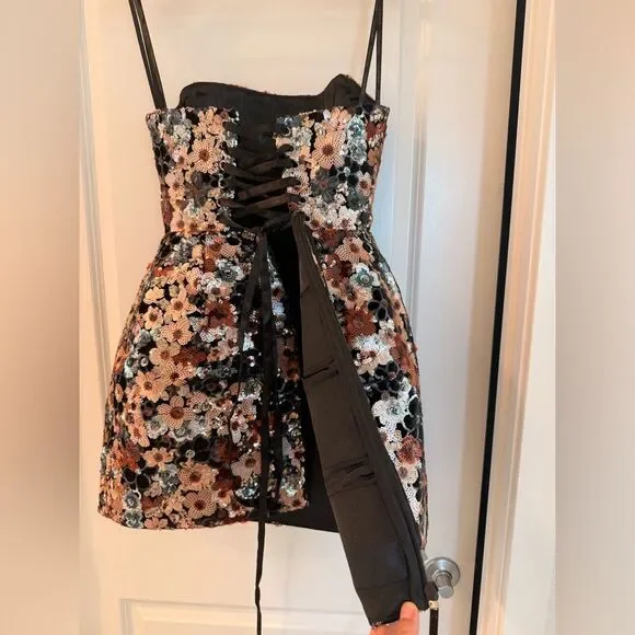 NWOT Bronx and Banco Maraya Sequin Strapless Mini Dress in Multi - Picture 9 of 14